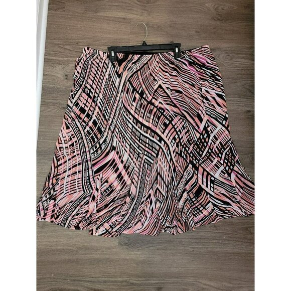 Avenue Pull On Skirt Plus Size 22 Size 24 Bottom Pleated Workwear Business Y2K - Picture 1 of 6